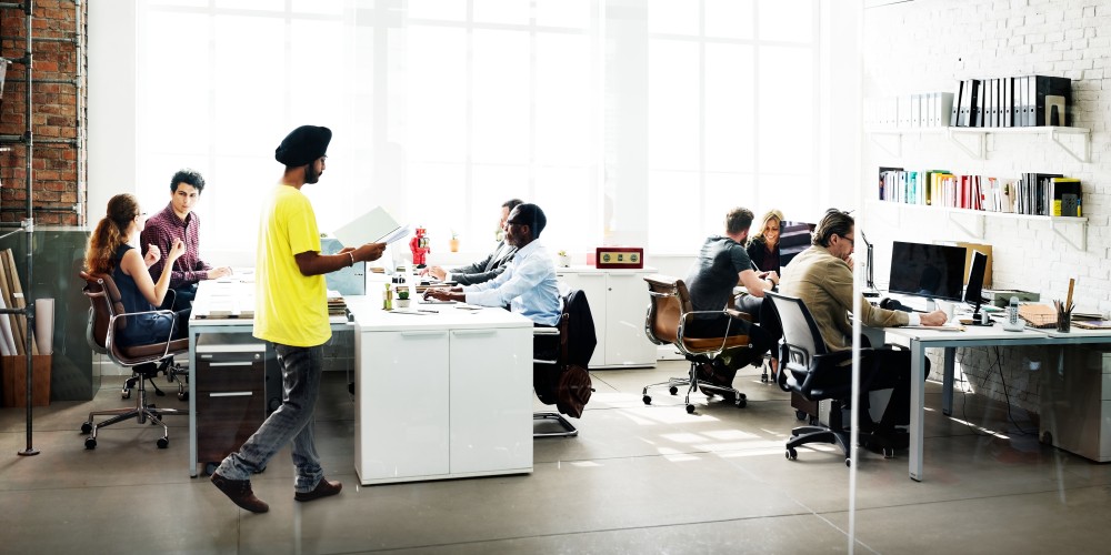 Business discussion in shared workspace at 315Work Avenue Bangalore Business discussion in shared workspace at 315Work Avenue Bangalore