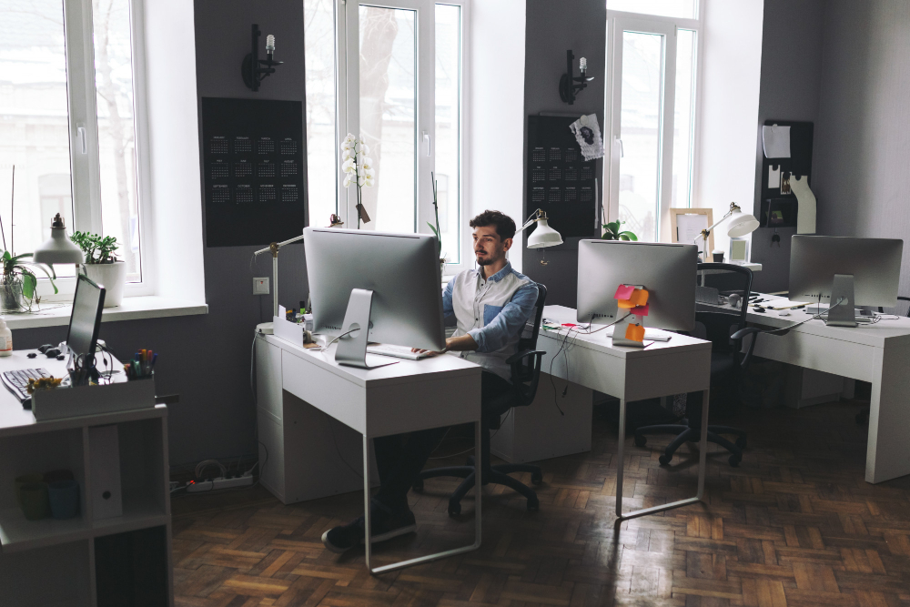 Employee working in managed office space  | 315Work Avenue
